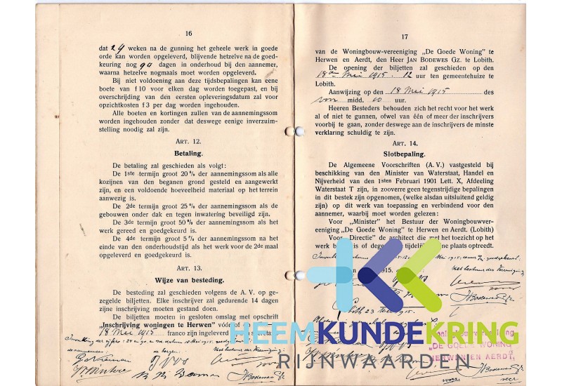 Bestek bouwplan Herwen 1915 Coll. HKR (2)